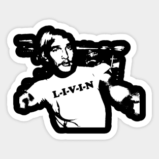 American Confused L-I-V-I-N Comedy Gift for Fans Lovers Sticker